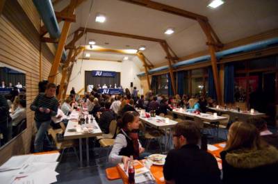 Blick in die Sporthalle in Wetzgau
